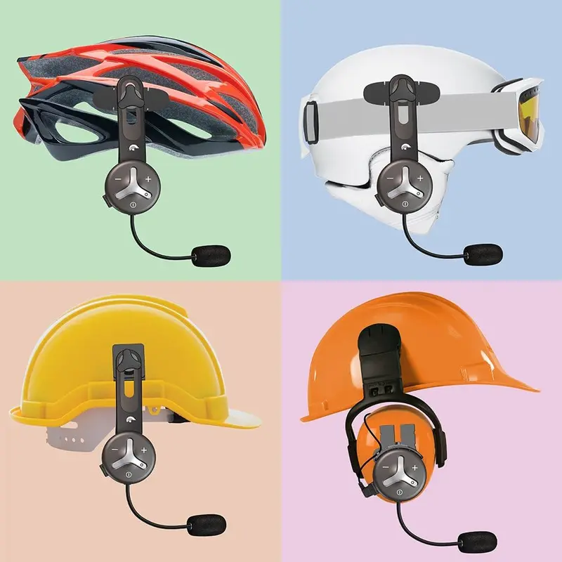 BuddyChat Duo (2er-Set) Bluetooth-Fahrrad-, Sport-, Ski- und Arbeits-Intercom-Helm-Headset, Freisprechanlage, Gegensprechanlage mit DSP-Geräuschunterdrückung, Reichweite bis zu 1.000 m 2