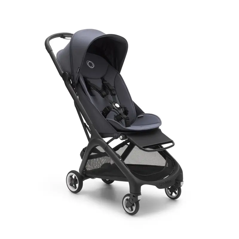 Bugaboo Butterfly – ultrakompakter Reise-Kinderwagen, klein & leicht, einhändig faltbar und einfach zu lenken, ergonomischer City-Buggy für Babys ab 6 Monaten, mit viel Stauraum, Stormy Blue