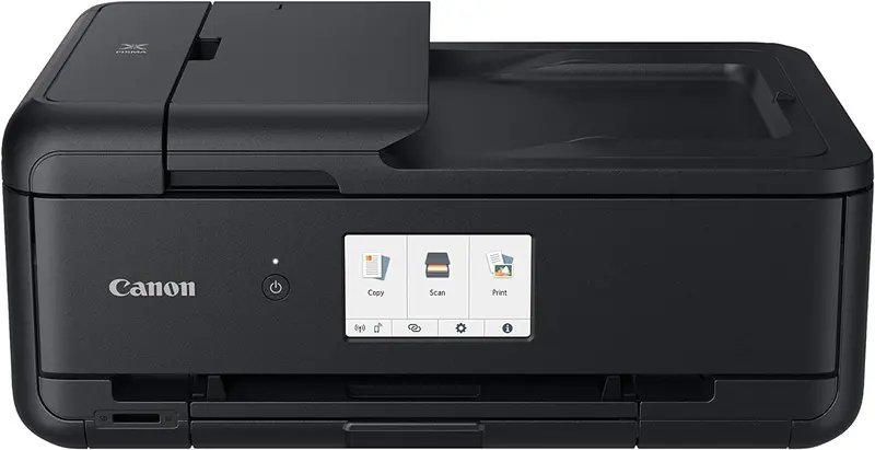 Canon PIXMA TS9550 Farbtintenstrahl-Multifunktionsgerät (Drucker, Scanner, Kopierer) für DIN A4 und A3 – mit 5 separaten Tintenpatronen, WLAN, LAN, Canon PRINT App, zwei Papierzuführungen und Duplexdruck – Schwarz
