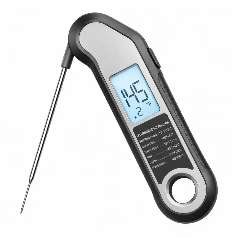 Digitales Fleischthermometer mit sofortiger Anzeige, wassergeschützt für BBQ-Grills und Grillsonden