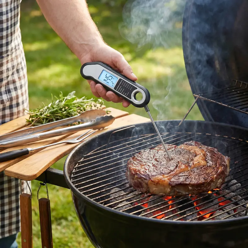 Digitales Fleischthermometer mit sofortiger Anzeige, wassergeschützt für BBQ-Grills und Grillsonden 2
