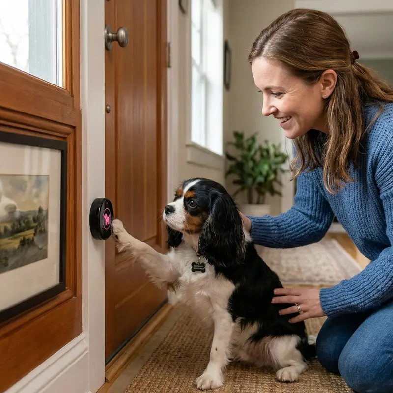 Drahtlose Haustier-Klingel mit einstellbarer Lautstärke und 55 wählbaren Tonfolgen 2