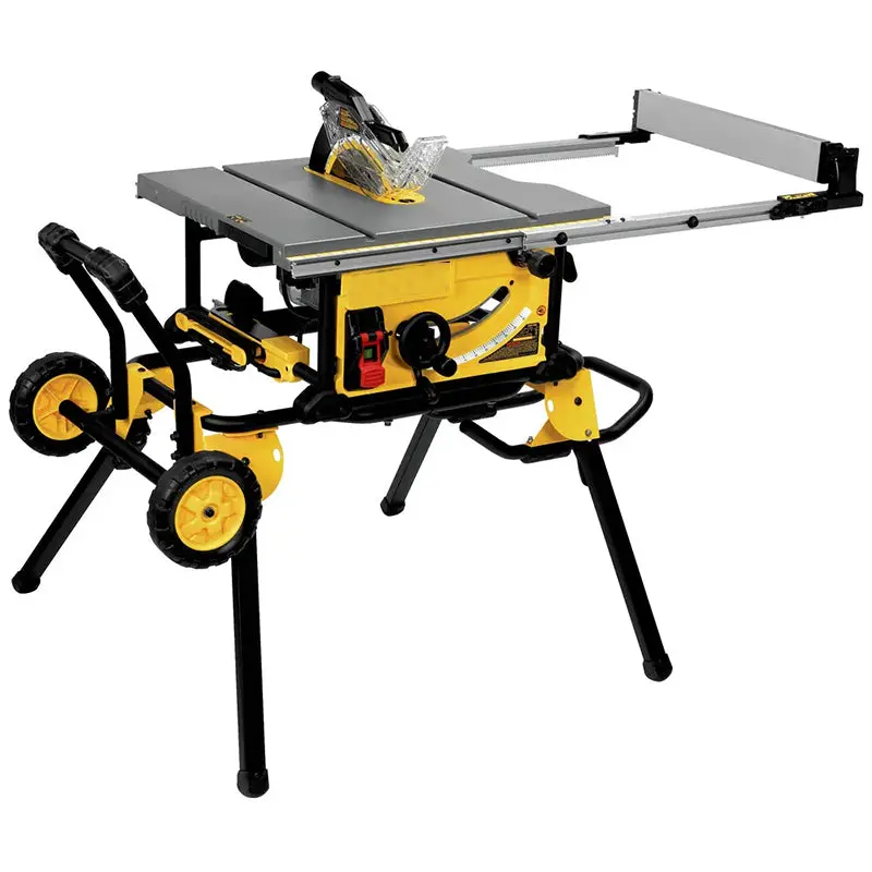 DWE7491RS 10-Zoll-Tabellarische Tischkreissäge mit 15 A für Baustellen, kompakt im SitePro-Design, inkl. fahrbarem Stativ
