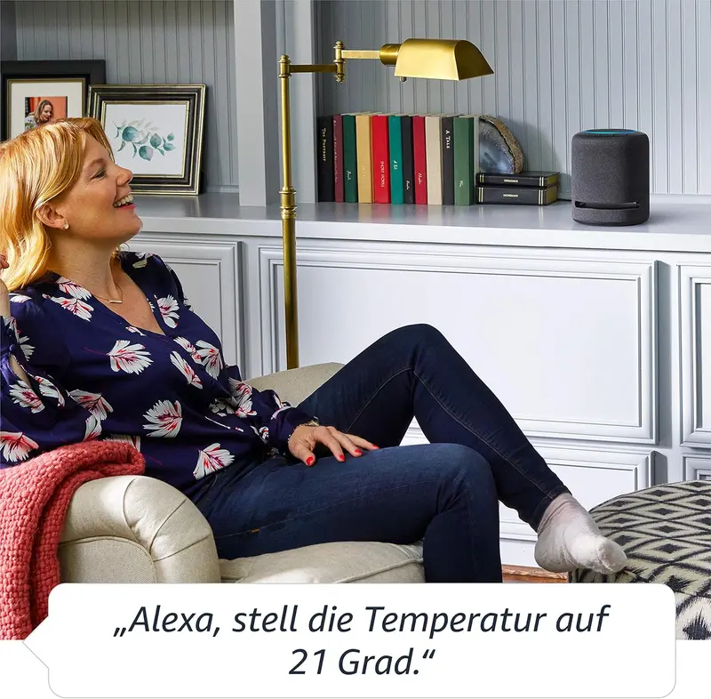 Echo Studio (neueste Generation) | Der beste Klang, den unsere intelligenten WLAN- und Bluetooth-Lautsprecher je geboten haben – mit Dolby Atmos, 3D-Audio, Smart-Home-Hub und Alexa | Weiß