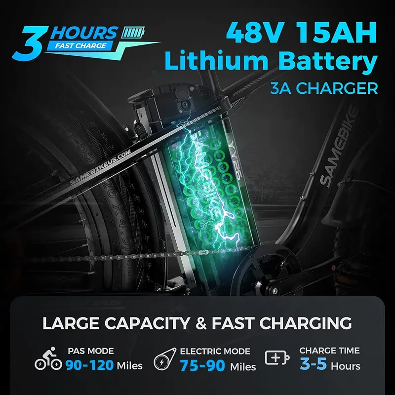 Elektro-Fahrrad für den Außenbereich mit 48 V / 15 Ah Lithium-Akku