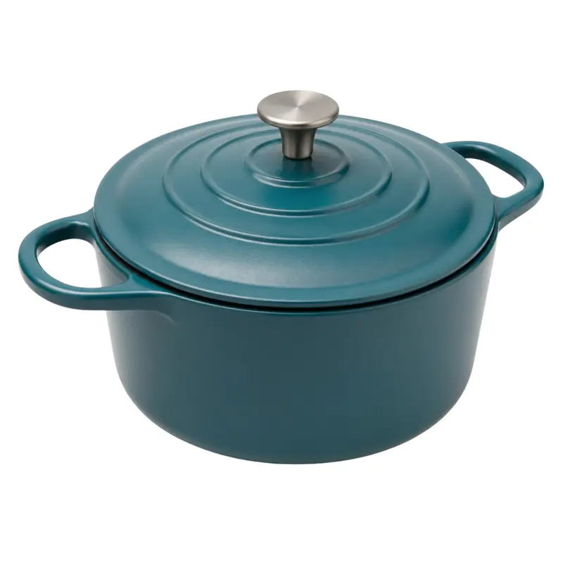 Emailierter Gusseisen-Dutch Oven, 7-Quart, rund, mit Deckel