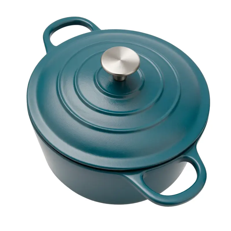 Emailierter Gusseisen-Dutch Oven, 7-Quart, rund, mit Deckel