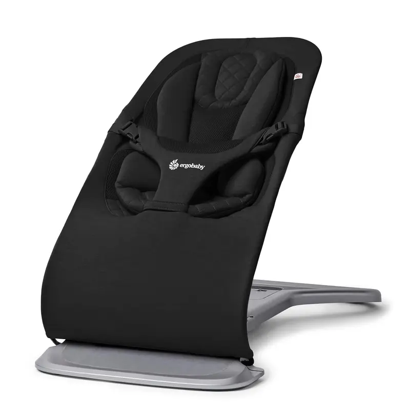 Ergobaby 3-in-1 Evolve Babyschaukel, ergonomische Babywippe für Neugeborene ab Geburt bis zum Kleinkindalter, mit Neugeboreneneinsatz (2,5 kg – 13,2 kg), Creme