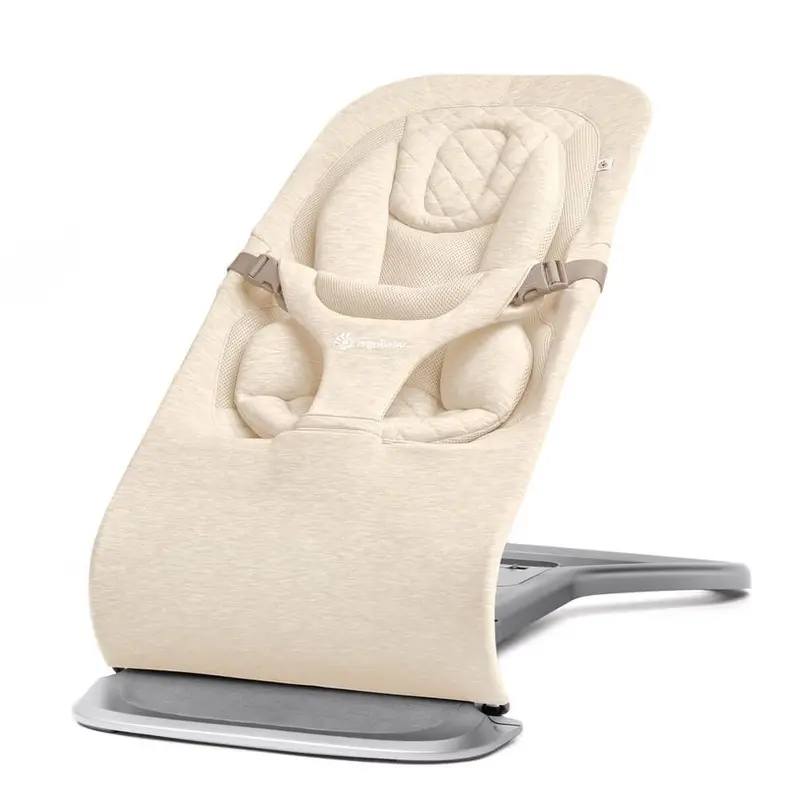 Ergobaby 3-in-1 Evolve Babyschaukel, ergonomische Babywippe für Neugeborene ab Geburt bis zum Kleinkindalter, mit Neugeboreneneinsatz (2,5 kg – 13,2 kg), Creme