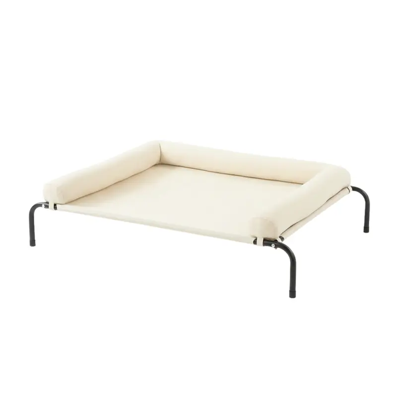 Erhöhtes Hundehimmelbett mit Netzmitte und abnehmbarem Stützkissen
