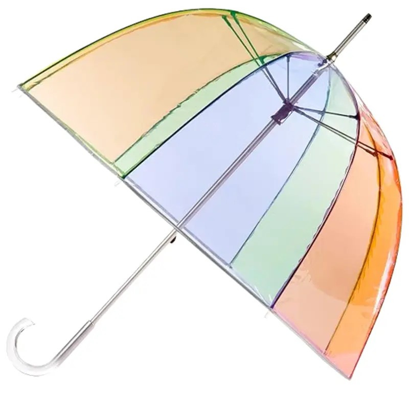 Erwachsenen-Blasenregenschirm mit durchsichtigem Kuppeldach für den Einsatz im Freien bei Regen