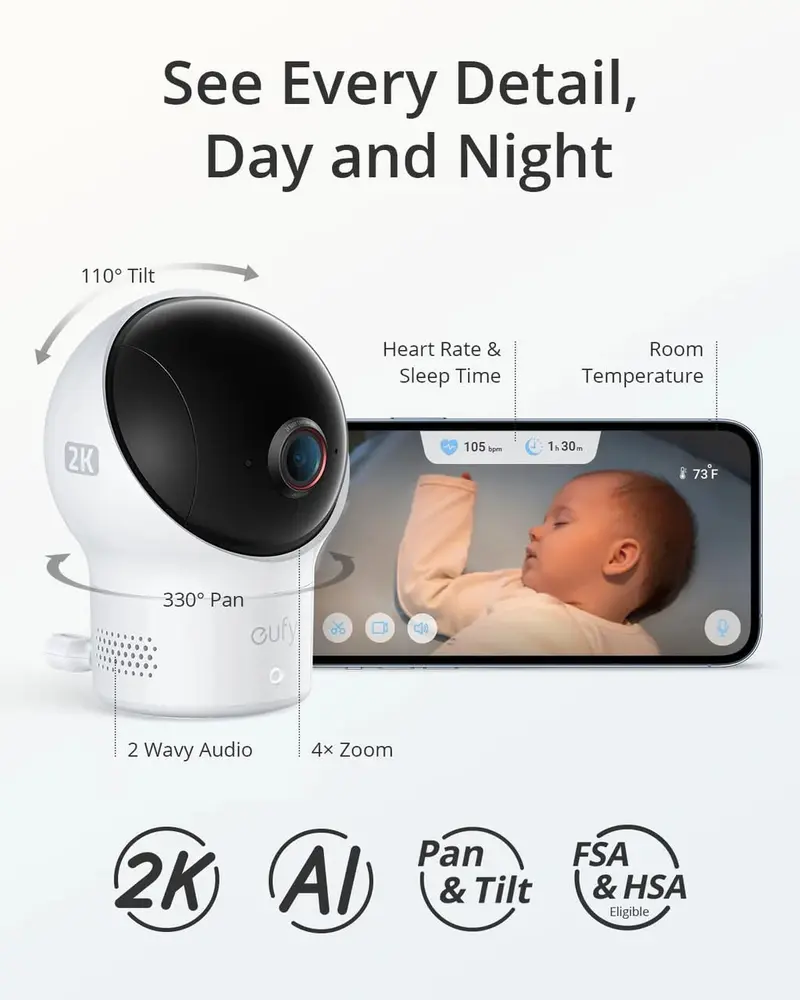 eufy Baby Smart Sock S320 Babymonitor mit 2K-Kamera