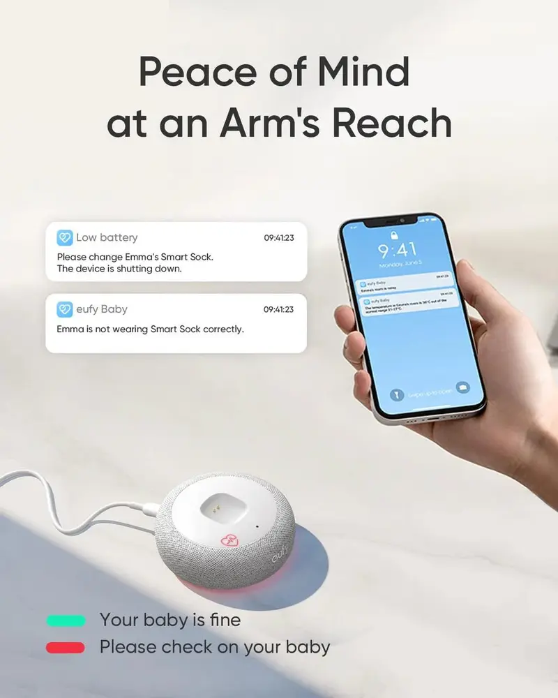 eufy Baby Smart Sock S320 Babyphone mit 2K-Kamera