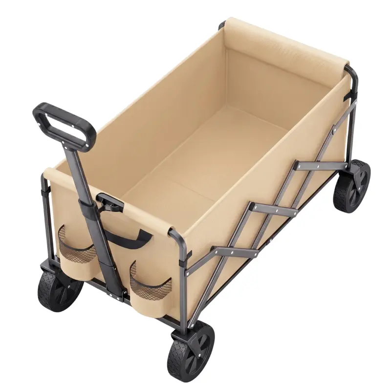 Faltbarer Nutzfahrzeugwagen mit verstellbarem Griff und Stahlrahmen 2