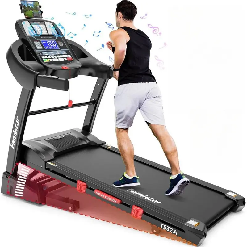 Famistar-Klapp-Laufband für zu Hause mit 15-stufiger automatischer Neigung, 136 kg Tragkraft und schnellen Geschwindigkeitskontrollen bis 16 km/h (10 mph)