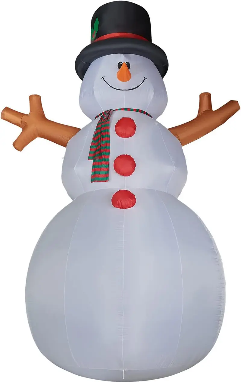 Farm 20ft. Tall Pre-Lighted Christmas Inflatable | Happy Snowman with RGB Lights and Storage Bag | Outdoor Holiday Amplified Holiday Celebration Party Decoration 2