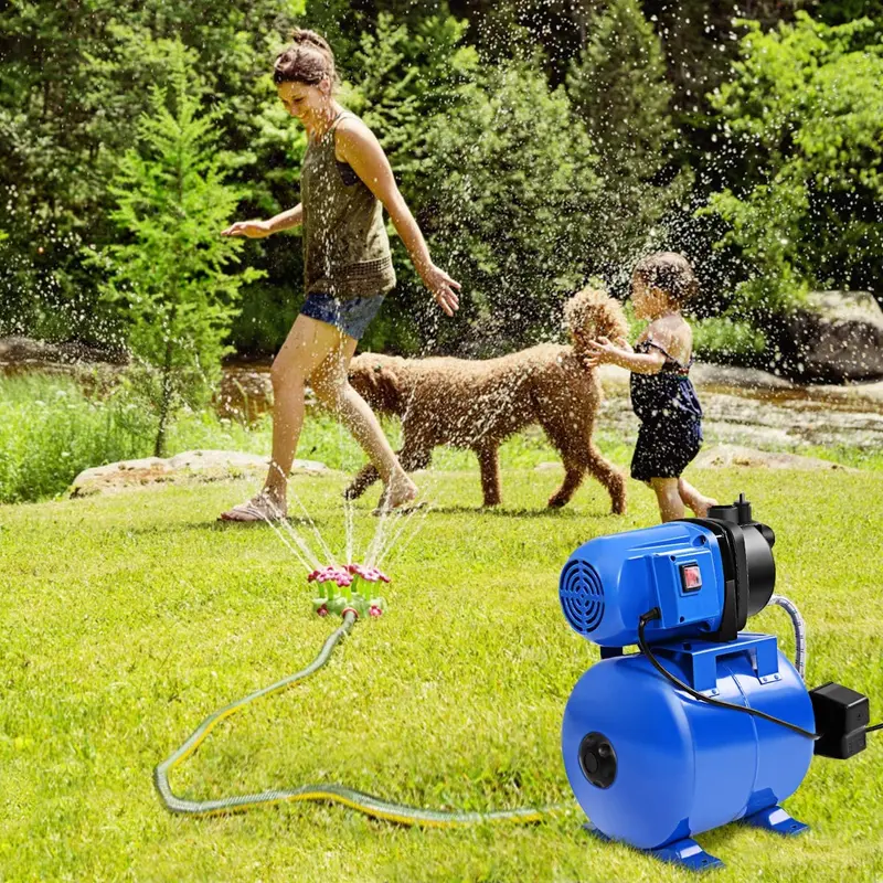 Flachbrunnenpumpe mit 1,6 PS, Drucktank, 1000 GPH-Jetpumpe für Gartenbewässerung 2