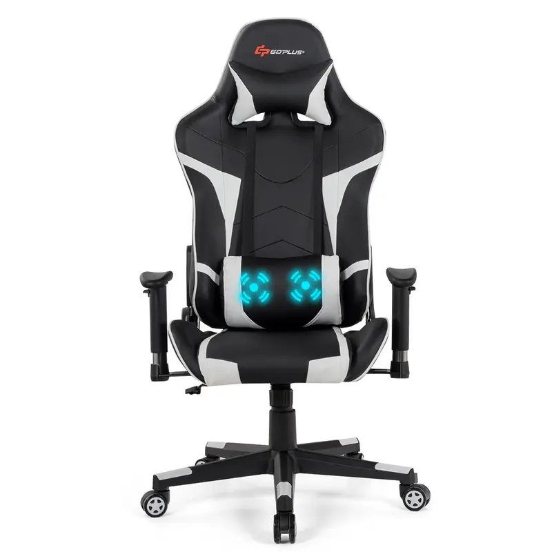 Gaming-Stuhl mit Massagefunktion, Bürostuhl für Computerspiele und Rennsimulation
