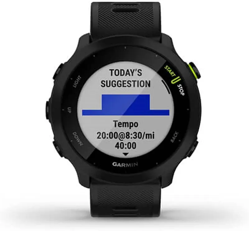 Garmin Forerunner 55 GPS-Lauf-Smartwatch mit Pulsmesser, PacePro-Funktion und 2-Wochen-Akku, Schwarz 2