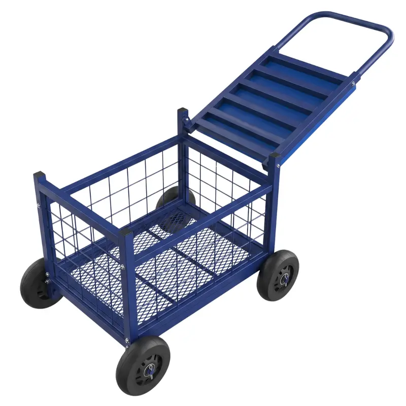Garten-Arbeitssitzwagen mit Staufach und Gummirädern