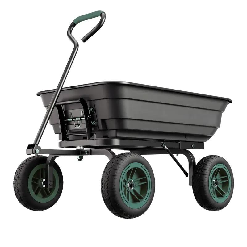 Gartenumkippwagen mit Stahlrahmen, Tragfähigkeit 272 kg