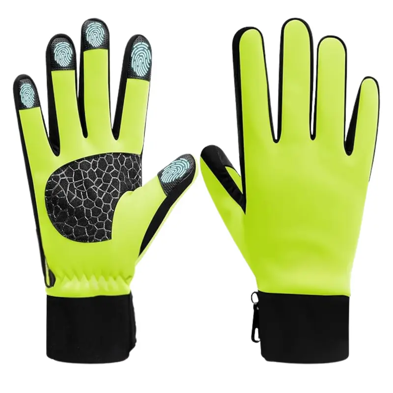 Gesteppte Winterhandschuhe mit Touchscreen-Fingerspitzen und Silikonhandfläche