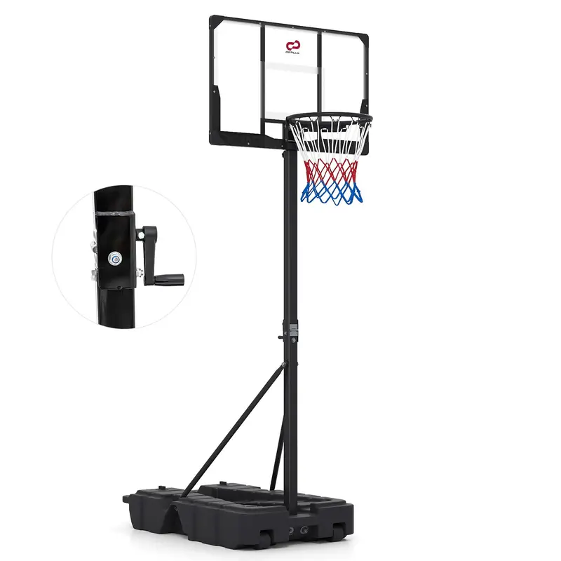 Goplus 10 FT stufenlos verstellbares Basketballkorb-System mit füllbarer Basis