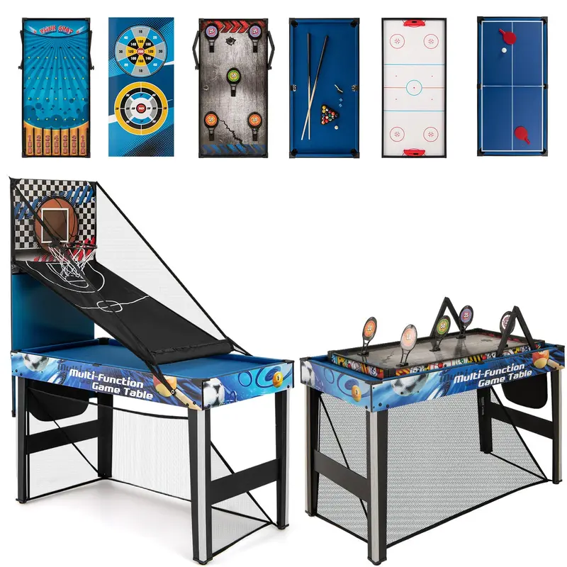 Goplus 10-in-1-Multi-Spiel-Tisch | 48"-Kombi-Spiel-Tisch für Spielzimmer, Partys und Familienabende 1