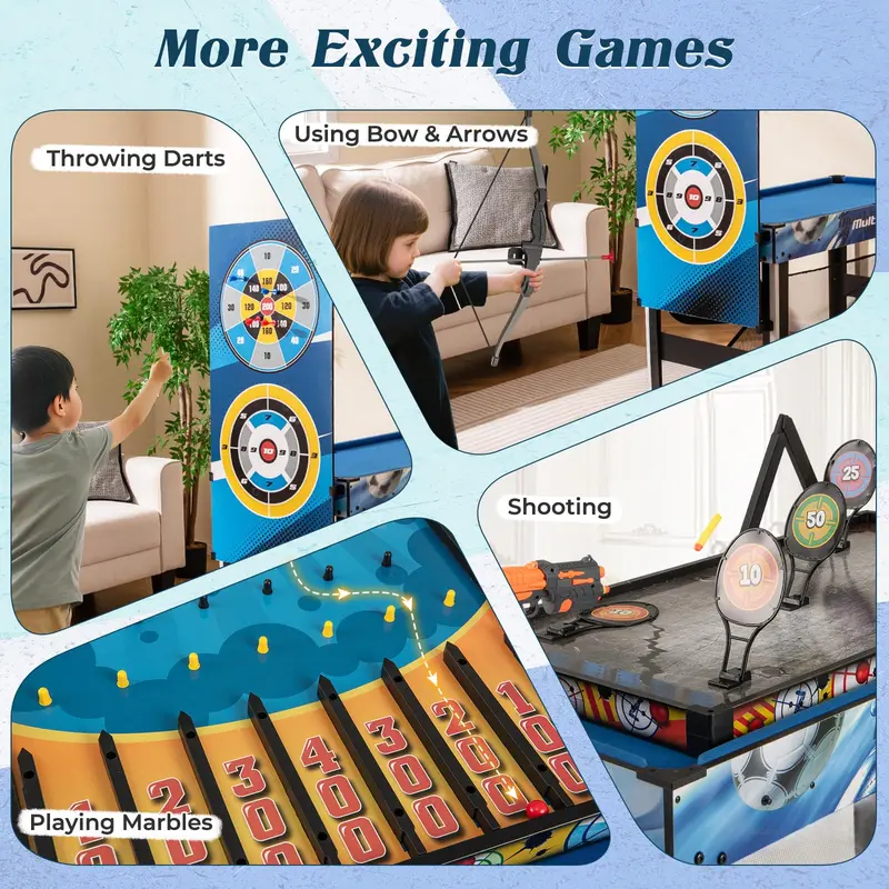 Goplus 10-in-1-Multi-Spiel-Tisch | 48"-Kombi-Spiel-Tisch für Spielzimmer, Partys und Familienabende