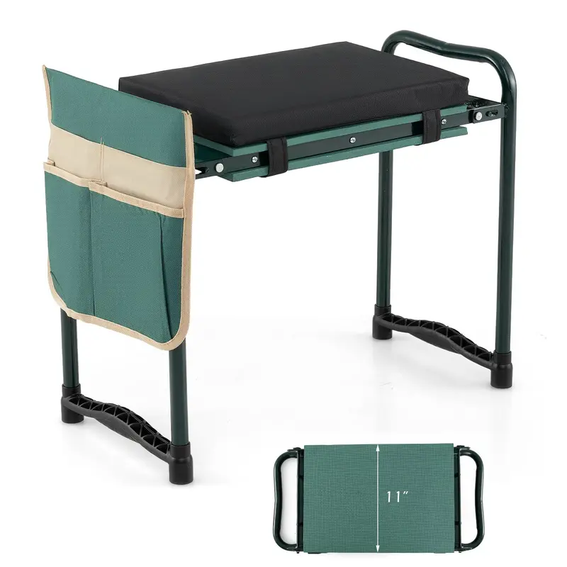 Goplus 11" breiter 2-in-1 klappbarer Gartenkniehocker und Sitz für Senioren