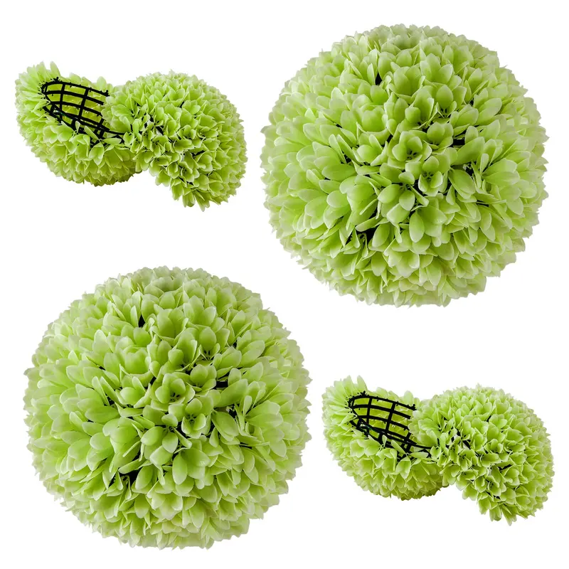 GoPlus 11-Zoll-Topiary-Kugeln, künstlich, für den Außenbereich – Set aus 2 Stück, künstliche Buchsbaumkugel, künstliche Pflanzenkugel
