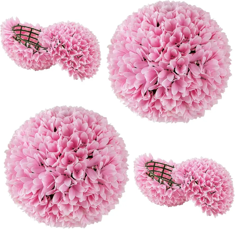 GoPlus 11-Zoll-Topiary-Kugeln, künstlich, für den Außenbereich – Set aus 2 Stück, künstliche Buchsbaumkugel, künstliche Pflanzenkugel