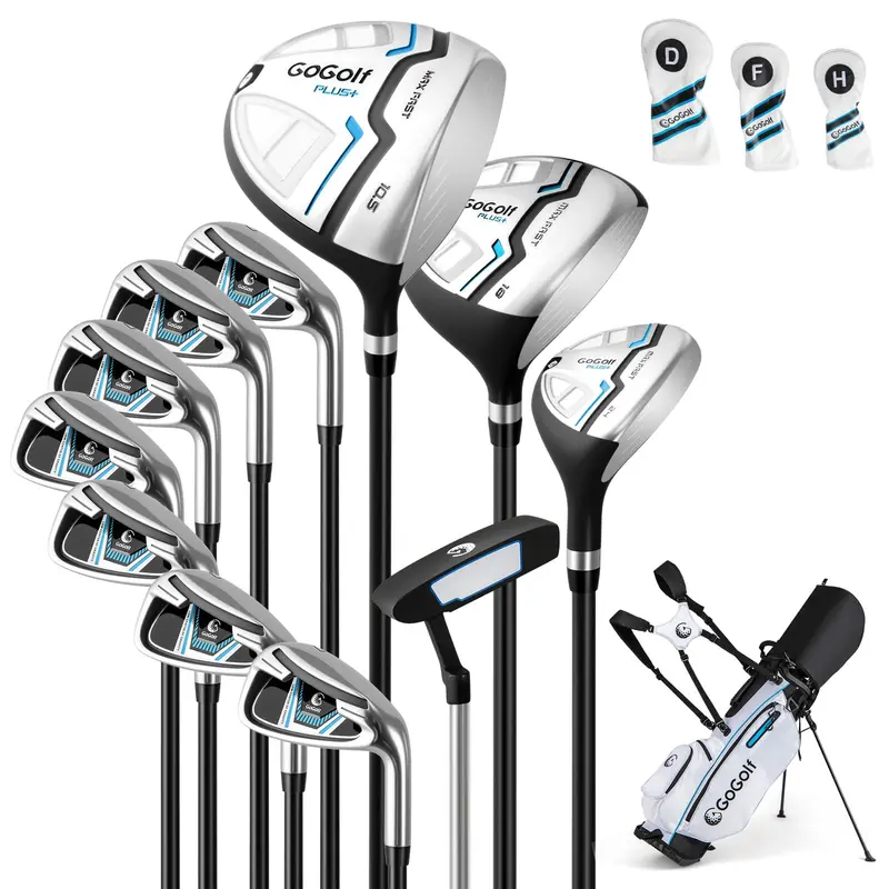 GoPlus 12-teiliges Golfschlägerset für Rechtshänder – Komplettes Golfschlägerset für Herren