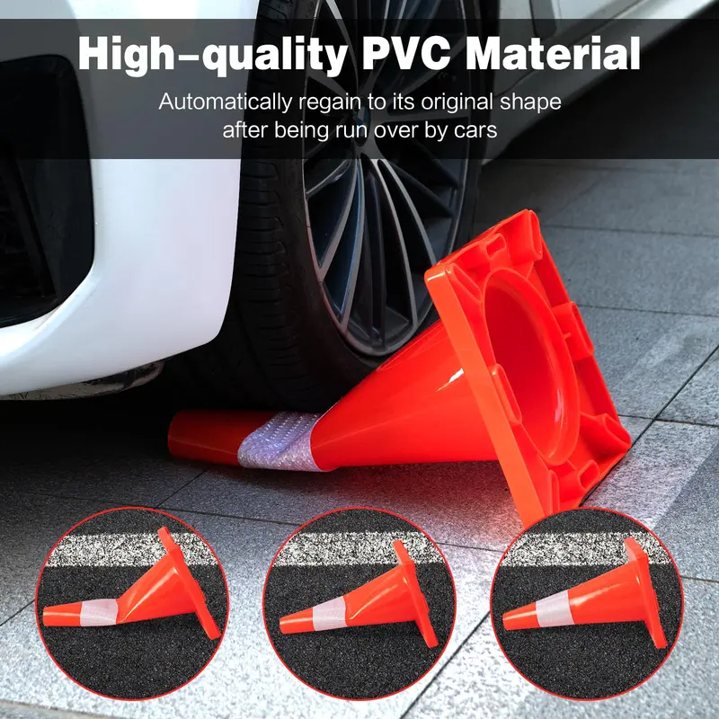 Goplus 12er-Pack Verkehrskegel aus PVC