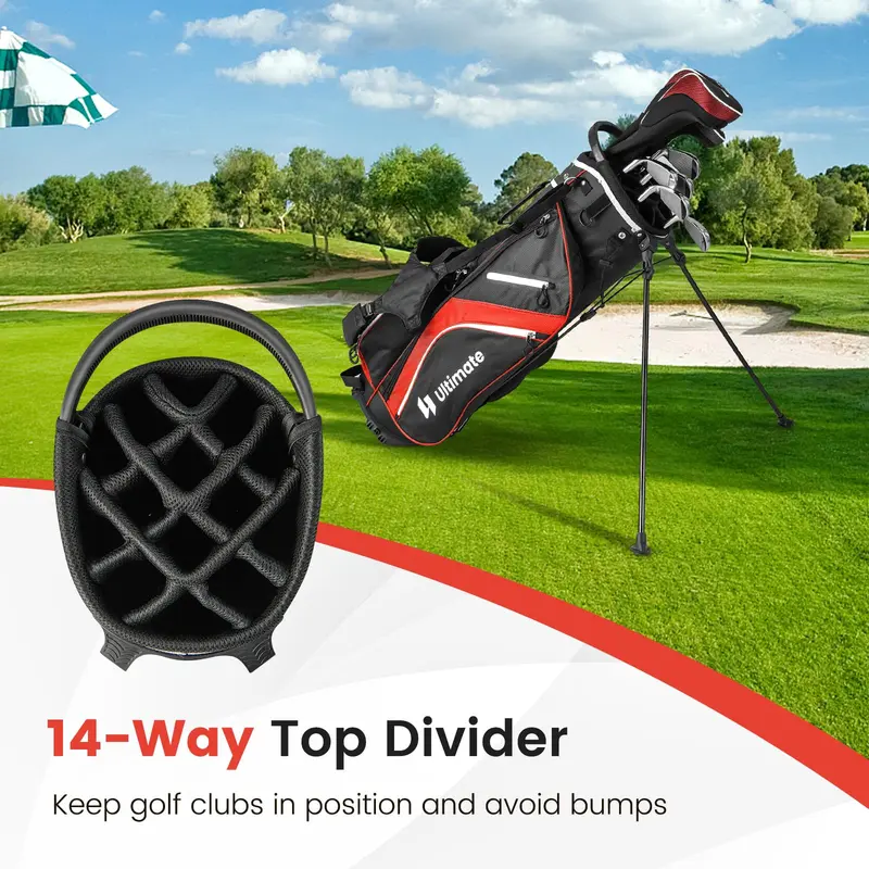 GoPlus 14-Fach-Top-Teiler-Golf-Standtasche