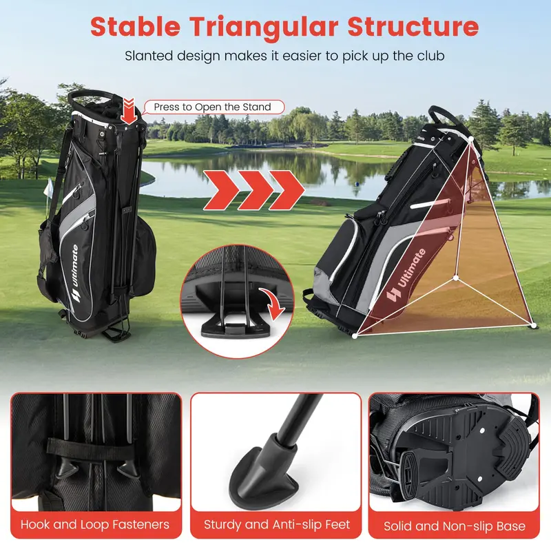 GoPlus 14-Fach-Top-Teiler-Golf-Standtasche
