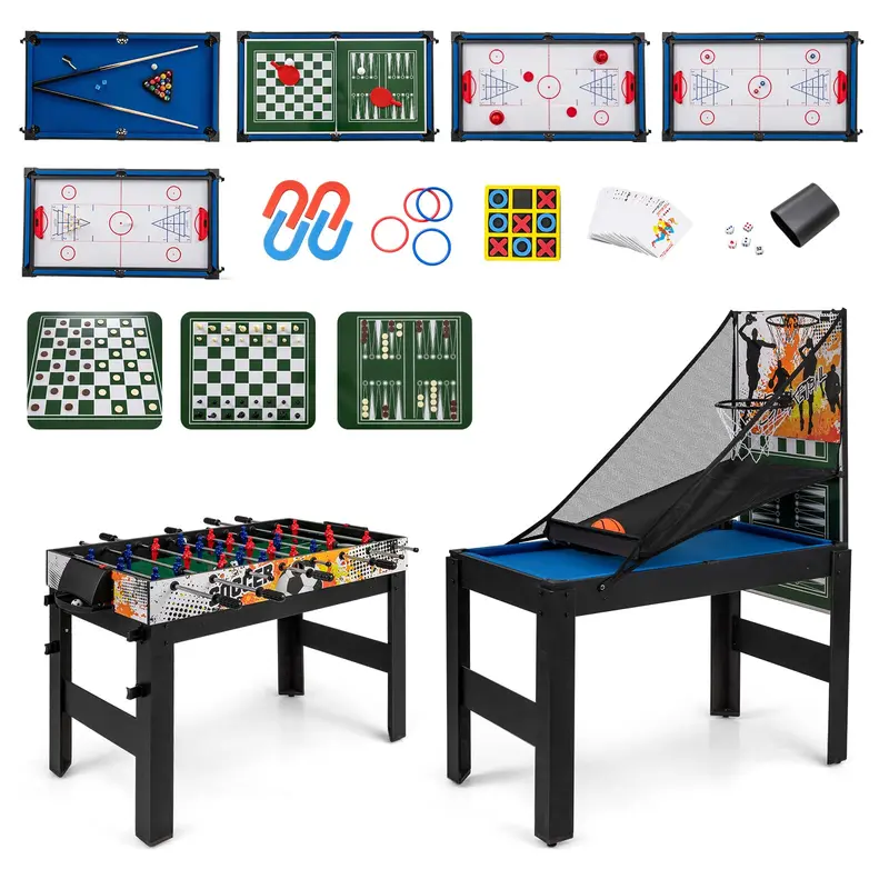 Goplus 14-in-1-Multi-Spiel-Tisch – Geschenk für Erwachsene für Heim-Arcade und Spielzimmer