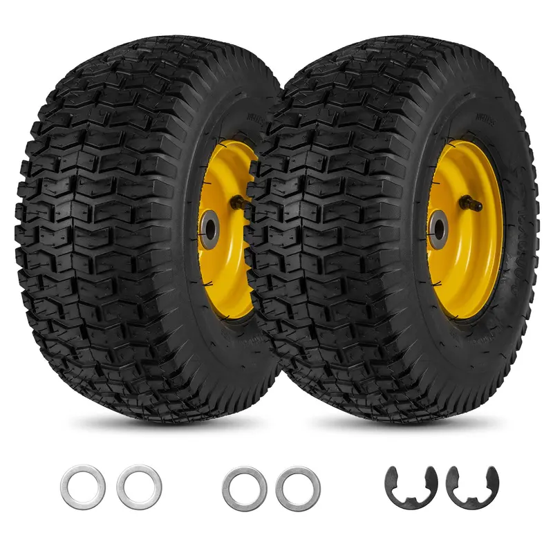 GoPlus 15 × 6,00-6 schlauchlose Reifen mit Felgen (2er-Pack)