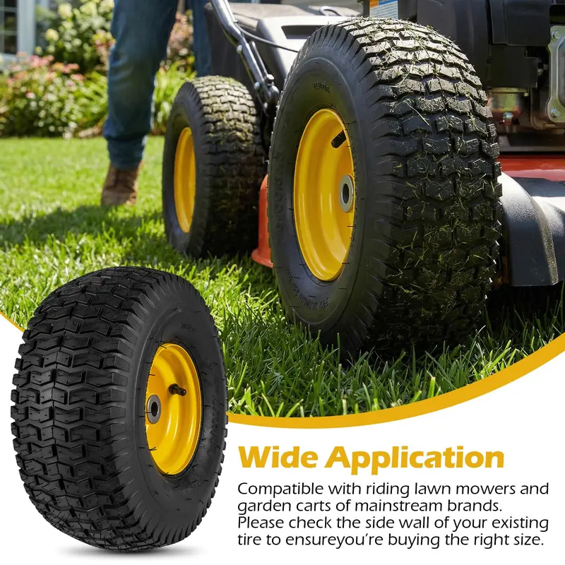 GoPlus 15 × 6,00-6 schlauchlose Reifen mit Felgen (2er-Pack)