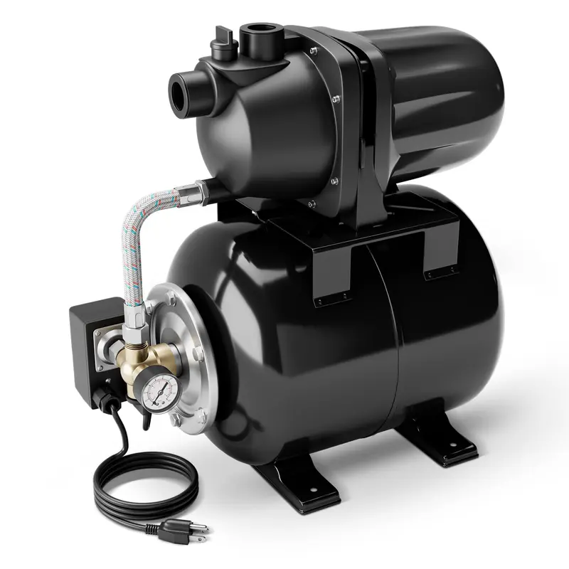 Goplus 1,6-PS-Flachbrunnenpumpe mit Druckbehälter