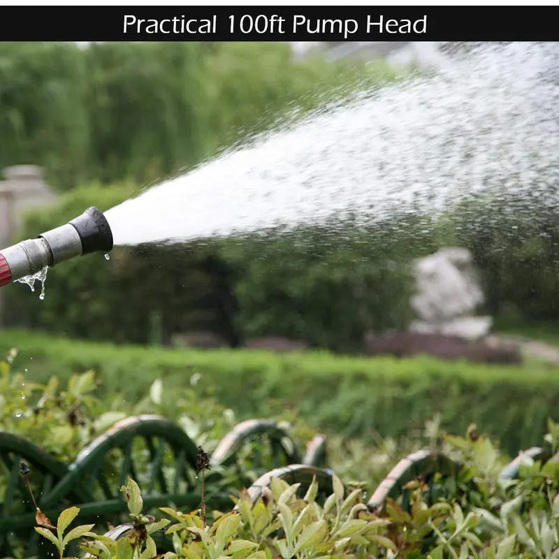 GoPlus 1,6-PS-Flachbrunnenpumpe mit Tank für Gartenbewässerung – Druckgesteuerte Haushalts-Pumpe mit 1.000 Gallonen pro Stunde