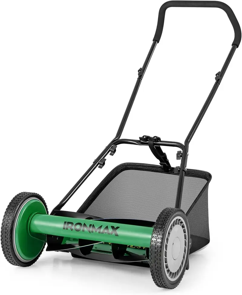 Goplus 16-Zoll-Handrasenmäher für Rasen und Garten