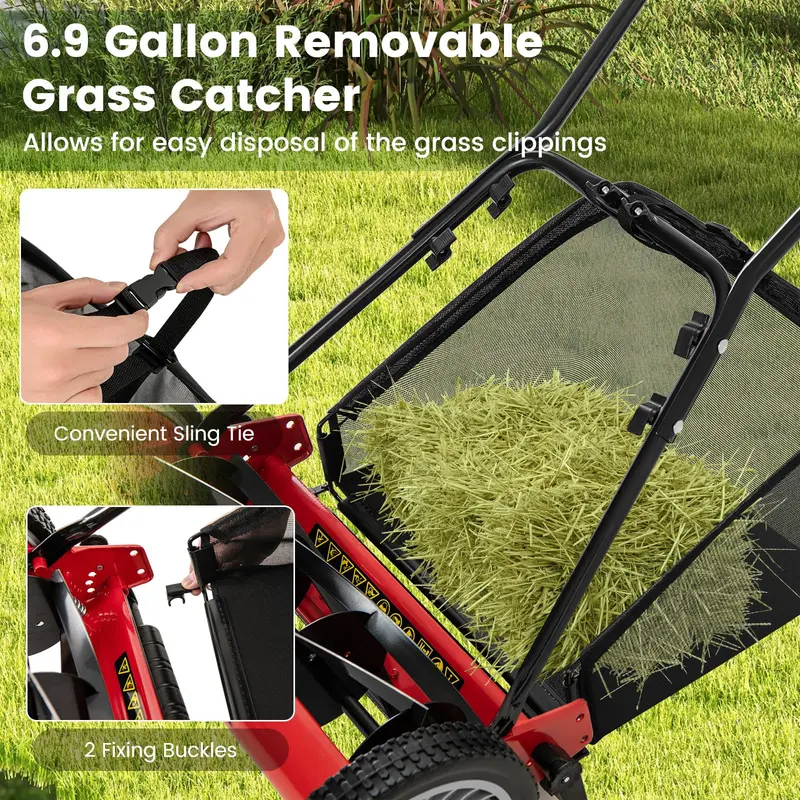 Goplus 16-Zoll-Handrasenmäher für Rasen und Garten