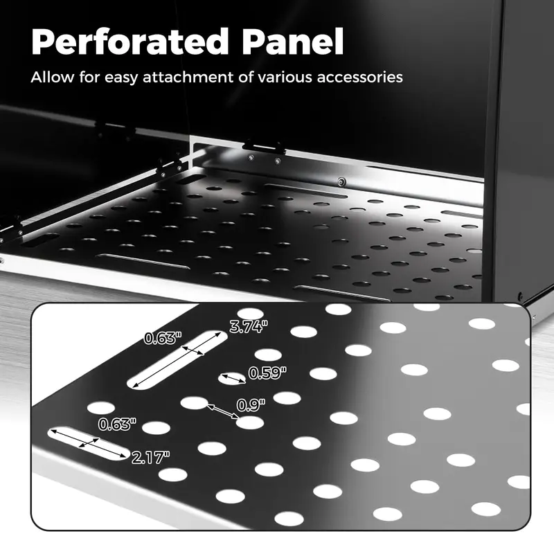 Goplus 17" x 20" tragbarer galvanisierter Metall-Arbeitstisch mit 3 Schutzplatten 2
