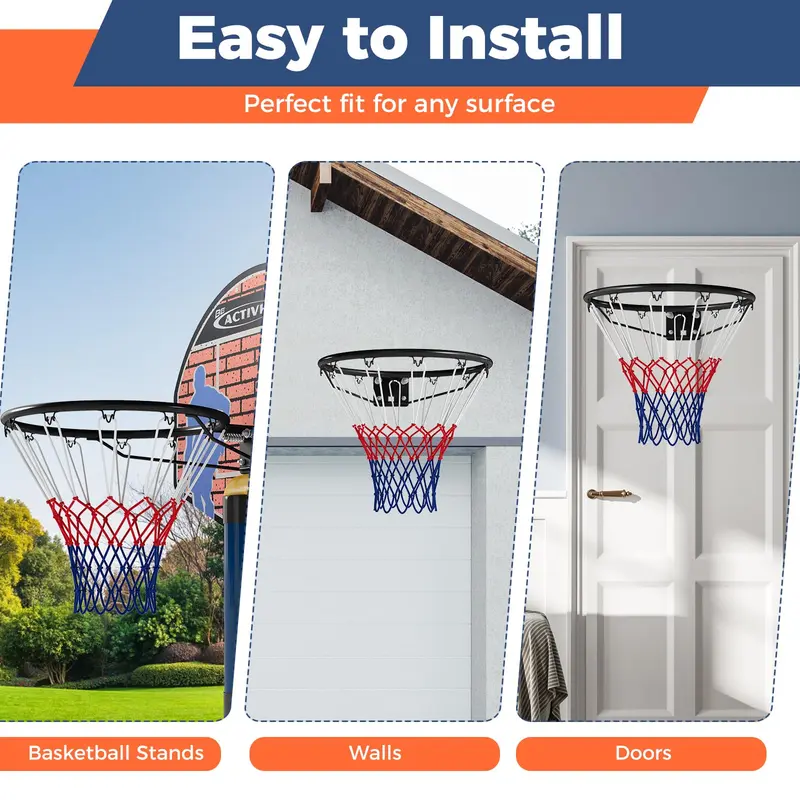 Goplus 18" Ersatz-Basketballkorb mit Allwetter-Netz und Doppelfeder