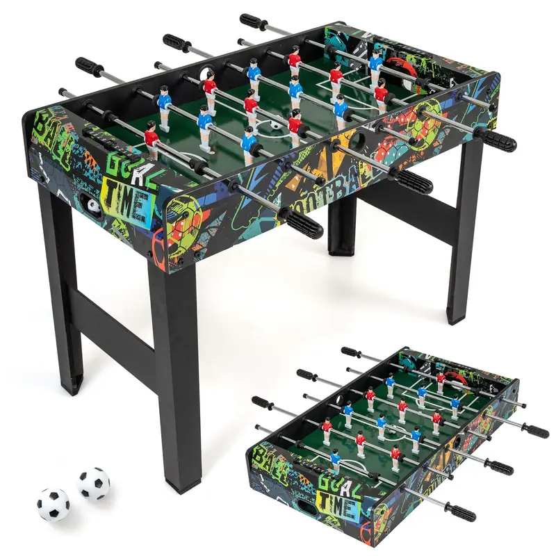 Goplus 2-in-1-Fußballtisch mit abnehmbaren Beinen für Tischmontage – ideal für Wohnzimmer, Büro, Bar oder Spielzimmer