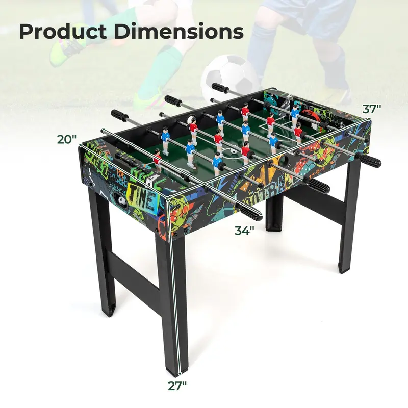 Goplus 2-in-1-Fußballtisch mit abnehmbaren Beinen für Tischmontage – ideal für Wohnzimmer, Büro, Bar oder Spielzimmer
