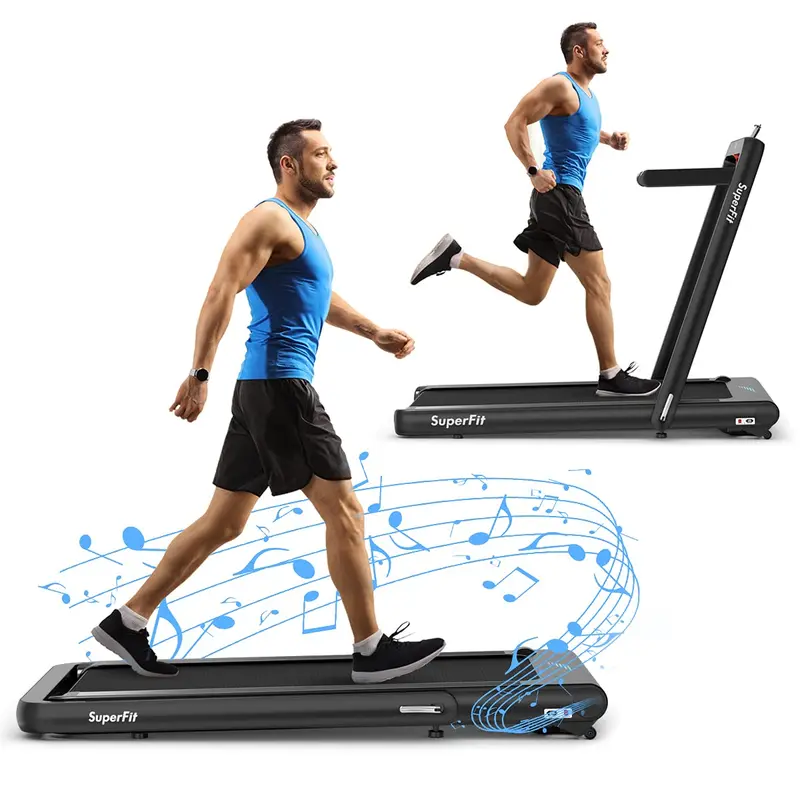 Goplus 2-in-1-Klapp-Laufband, 4,75-PS-Superfit-Untertisch-Elektrolaufband mit APP-Steuerung 2