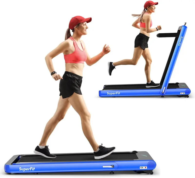 Goplus 2-in-1-Klapp-Laufband, 4,75-PS-Superfit-Untertisch-Elektrolaufband mit APP-Steuerung