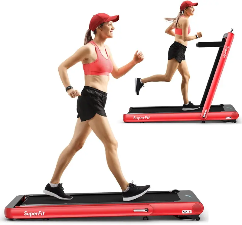 Goplus 2-in-1-Klapp-Laufband, 4,75-PS-Superfit-Untertisch-Elektrolaufband mit APP-Steuerung